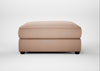 Tailor Square Footstool Capelo Linen-Cotton Rosedale / Black