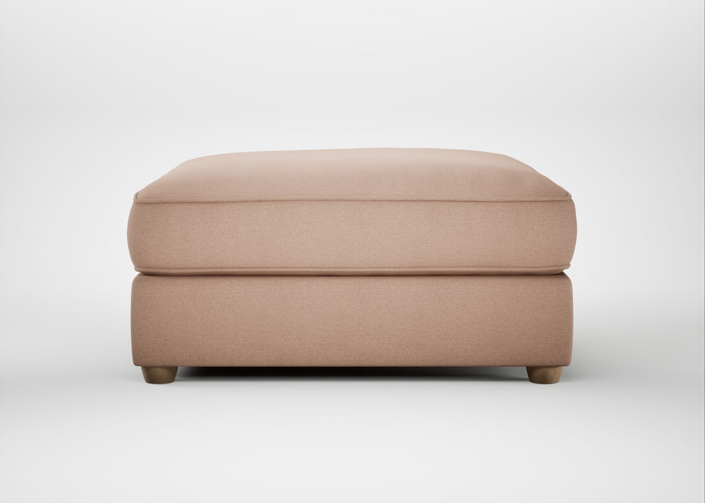 Tailor Square Footstool Capelo Linen-Cotton Rosedale / Natural