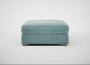Tailor Square Footstool Smart Luxe Velvet Mineral Blue / Natural
