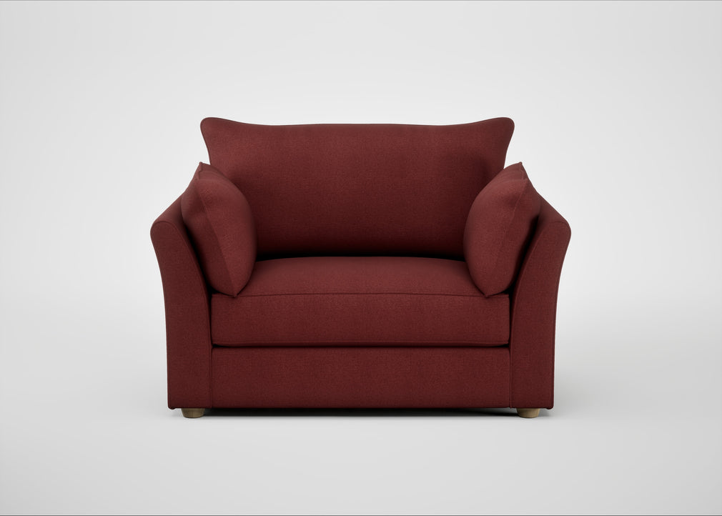 Tailor Loveseat Capelo Linen-Cotton Etruscan Red