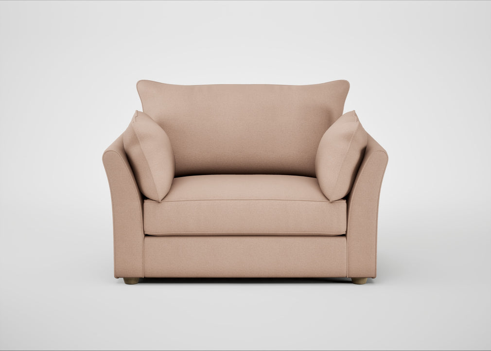 Tailor Loveseat Capelo Linen-Cotton Rosedale