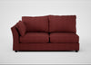 Tailor Large Left Hand Facing Corner Sofa Capelo Linen-Cotton Etruscan Red / Black
