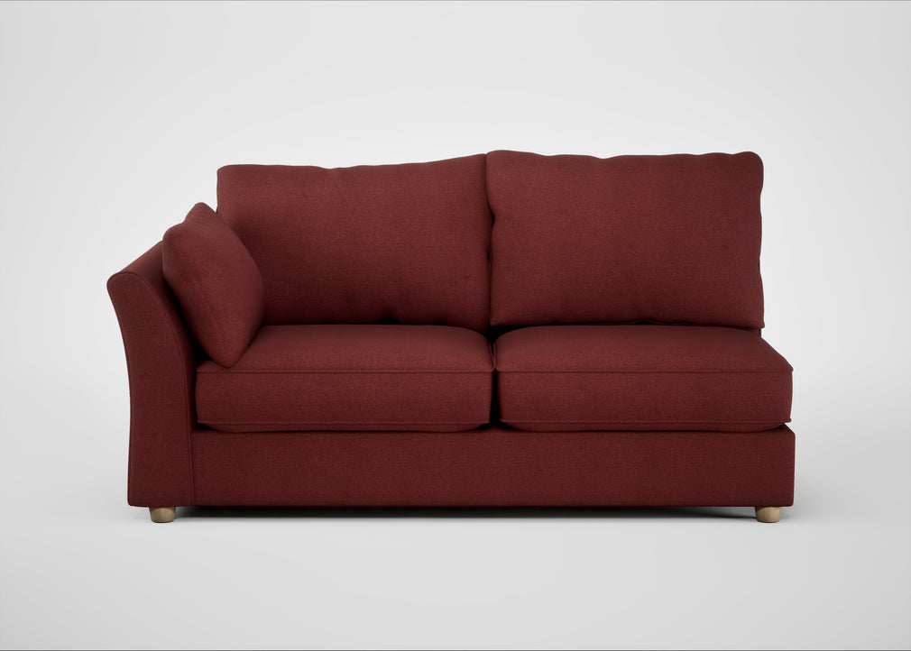 Tailor Large Left Hand Facing Corner Sofa Capelo Linen-Cotton Etruscan Red / Natural