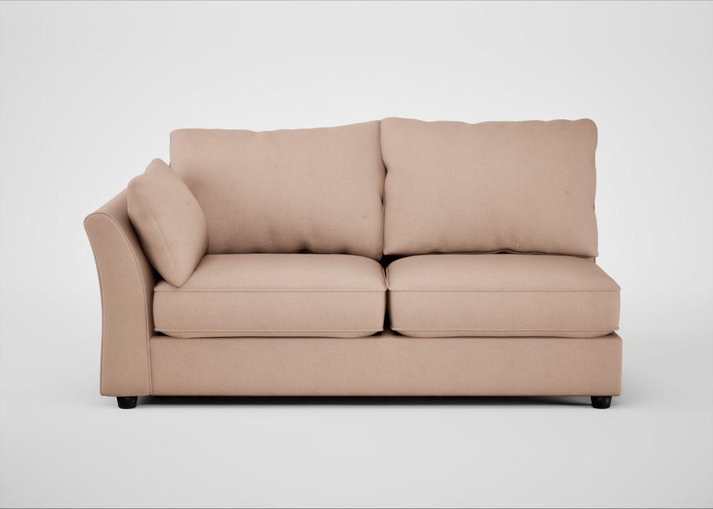 Tailor Large Left Hand Facing Corner Sofa Capelo Linen-Cotton Rosedale / Black