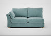 Tailor Large Left Hand Facing Corner Sofa Smart Luxe Velvet Mineral Blue / Natural