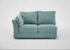 Tailor Medium Left Hand Facing Corner Unit Smart Luxe Velvet Mineral Blue / Natural