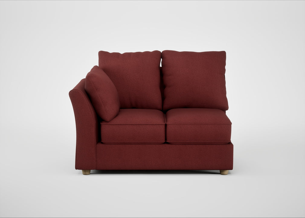 Tailor Double Left Hand Facing Corner Unit Capelo Linen-Cotton Etruscan Red / Natural