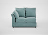 Tailor Double Left Hand Facing Corner Unit Smart Luxe Velvet Mineral Blue / Black