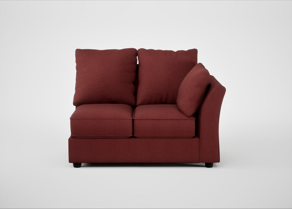 Tailor Double Right Hand Facing Corner Unit Capelo Linen-Cotton Etruscan Red / Black