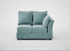 Tailor Double Right Hand Facing Corner Unit Smart Luxe Velvet Mineral Blue / Black