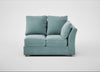 Tailor Double Right Hand Facing Corner Unit Smart Luxe Velvet Mineral Blue / Natural