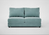 Tailor Large Armless Unit Smart Luxe Velvet Mineral Blue / Black