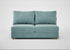 Tailor Large Armless Unit Smart Luxe Velvet Mineral Blue / Natural