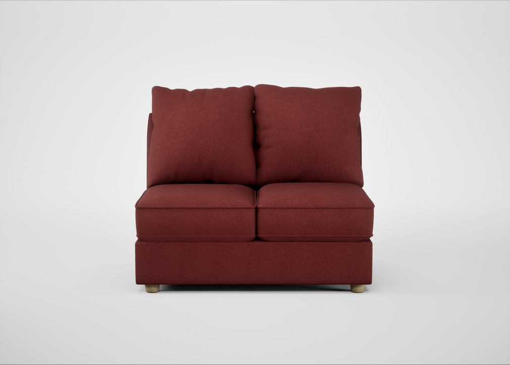 Tailor Double Armless Unit Capelo Linen-Cotton Etruscan Red / Natural