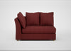 Tailor Large Curved Left Hand Facing Corner Unit Capelo Linen-Cotton Etruscan Red / Natural