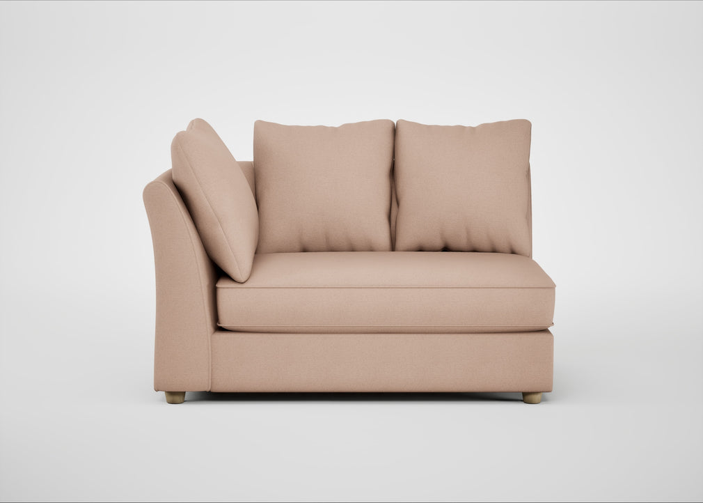 Tailor Large Curved Left Hand Facing Corner Unit Capelo Linen-Cotton Rosedale / Natural