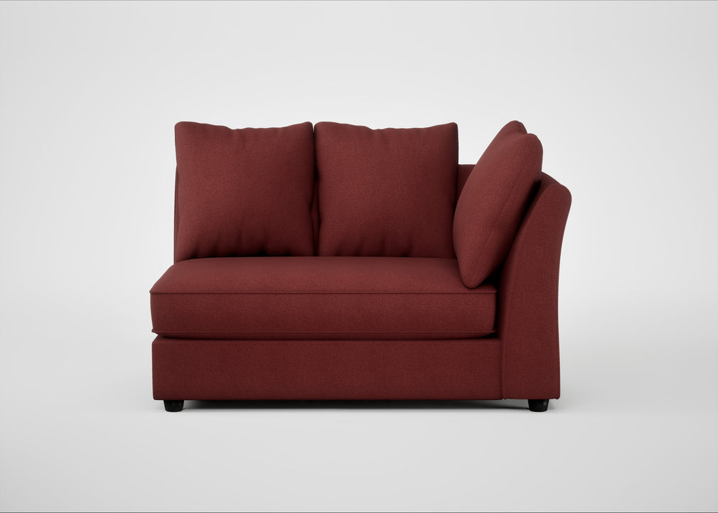 Tailor Large Curved Right Hand Facing Corner Unit Capelo Linen-Cotton Etruscan Red / Black