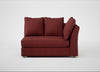 Tailor Large Curved Right Hand Facing Corner Unit Capelo Linen-Cotton Etruscan Red / Natural
