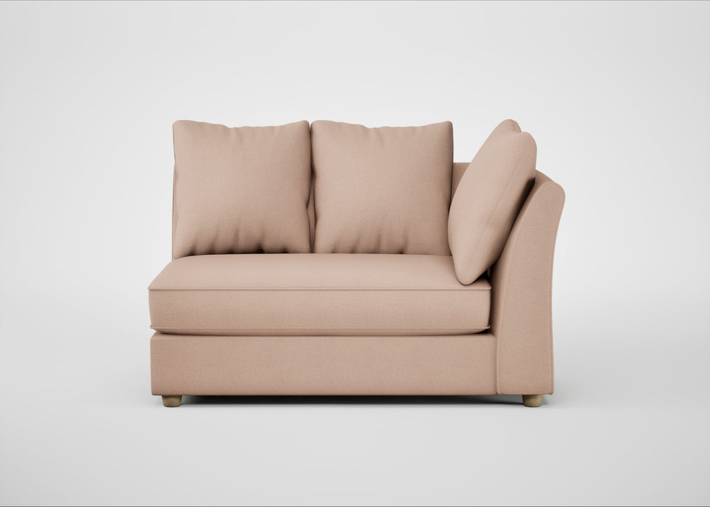 Tailor Large Curved Right Hand Facing Corner Unit Capelo Linen-Cotton Rosedale / Natural