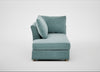 Tailor Left Hand Facing Chaise Unit Smart Luxe Velvet Mineral Blue / Natural