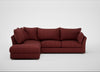 Tailor Left Hand Facing Corner Sofa Capelo Linen-Cotton Etruscan Red / Natural