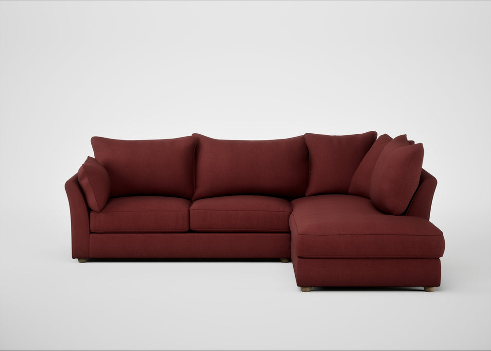 Tailor Right Hand Facing Corner Sofa Capelo Linen-Cotton Etruscan Red / Natural