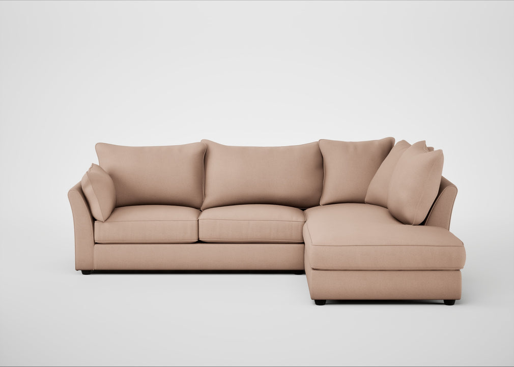 Tailor Right Hand Facing Corner Sofa Capelo Linen-Cotton Rosedale / Black
