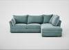 Tailor Right Hand Facing Corner Sofa Smart Luxe Velvet Mineral Blue / Natural