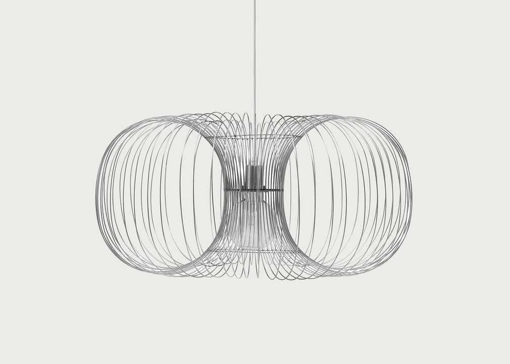 Coil Pendant Light Silver