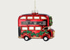Glass London Bus with Garland Decoration
