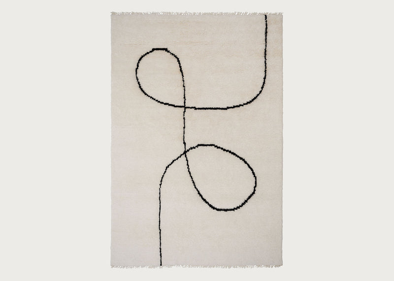 Astral Spiral Rug Black