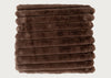 Chunky Cord Faux Fur Throw Mocha