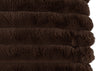 Chunky Cord Faux Fur Throw Mocha