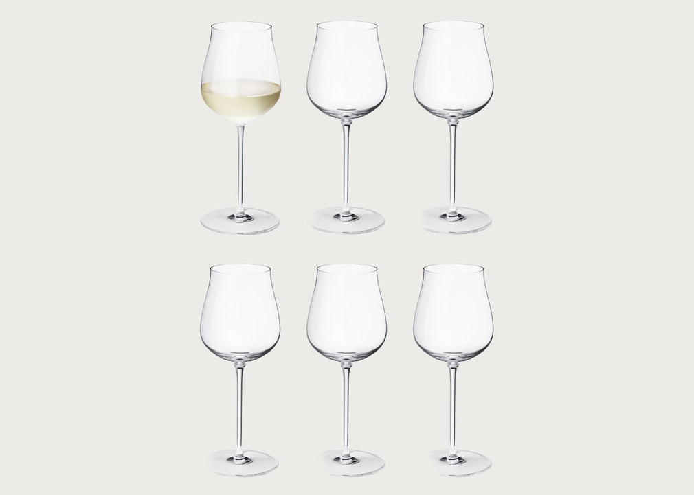 Sky White Wine Glass Set of 6