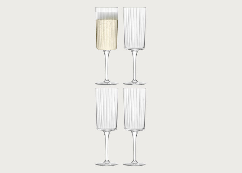 Gio Line Champagne Flute Set of 4 Clear