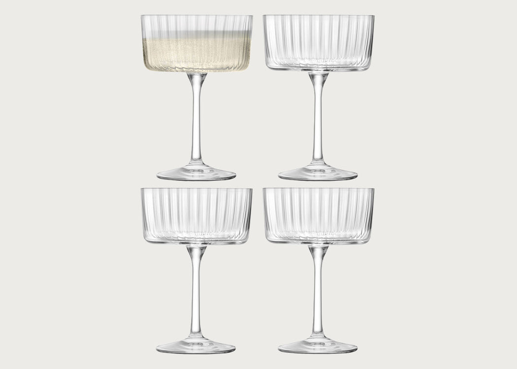 Gio Line Champagne/Cocktail Set of 4 Clear