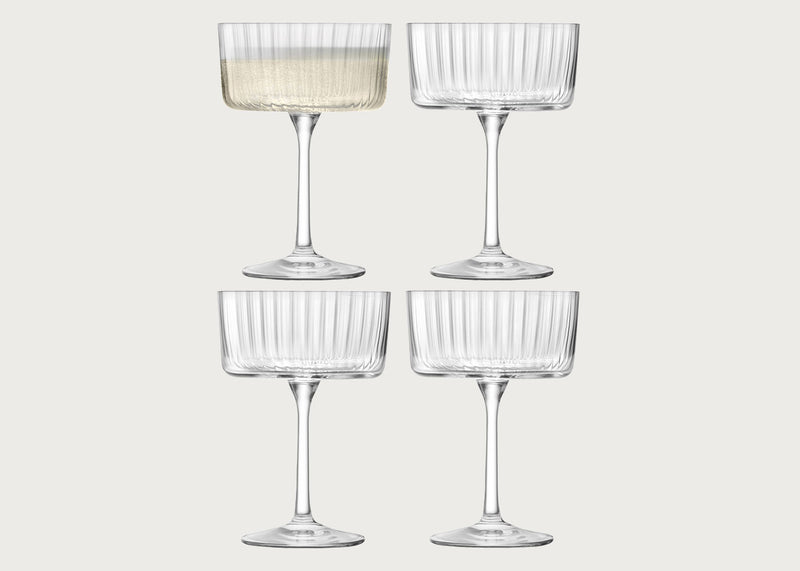 Gio Line Champagne/Cocktail Set of 4 Clear
