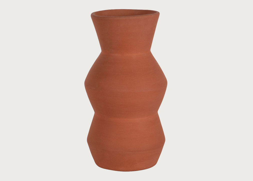 Terracotta Geo Vase