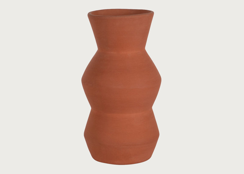 Terracotta Geo Vase
