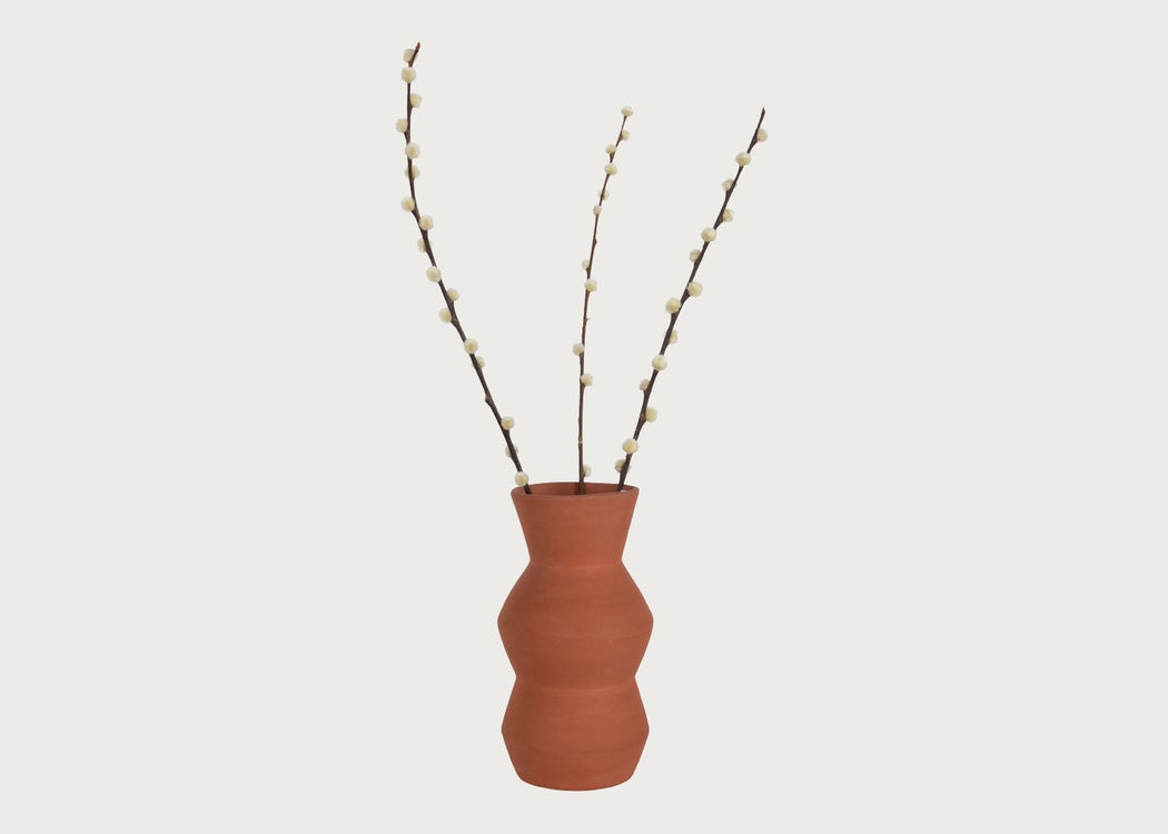 Terracotta Geo Vase
