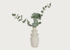 Terracotta Geo Vase White