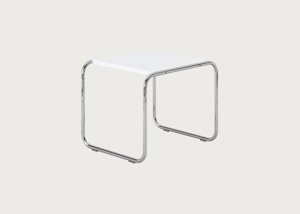 Laccio Low Table Square in White Laminate