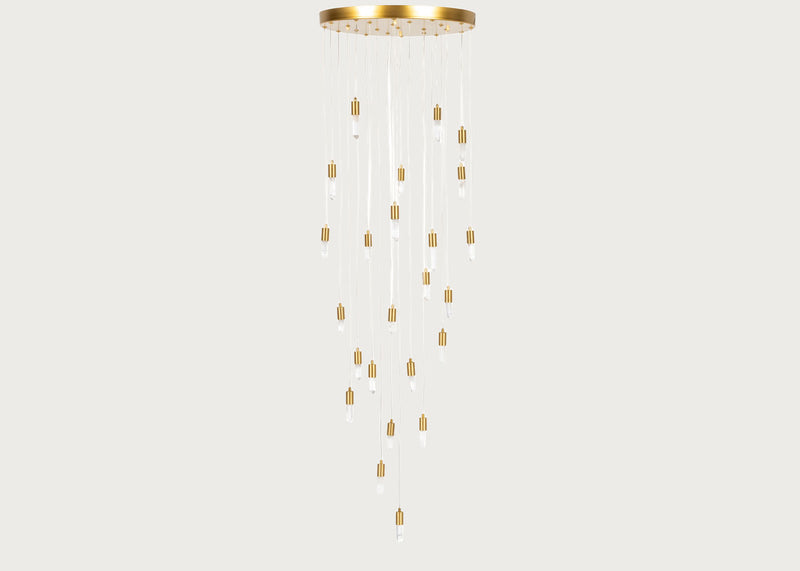 Rock Crystal LED Chandelier Pendant Light