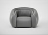 Flora Loveseat Daino Leather Steel