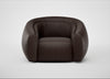 Flora Loveseat Leather Grain Chocolate 066