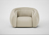 Flora Loveseat Leather Grain Storm 006