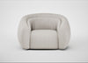 Flora Loveseat Leather Grain White 000
