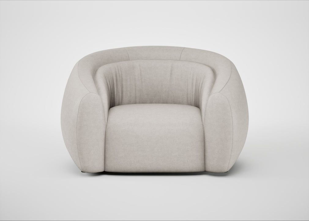 Flora Loveseat Linea Leather White 634