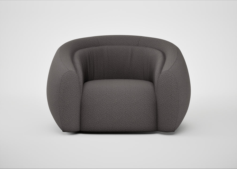 Flora Loveseat Loop Boucle Granite
