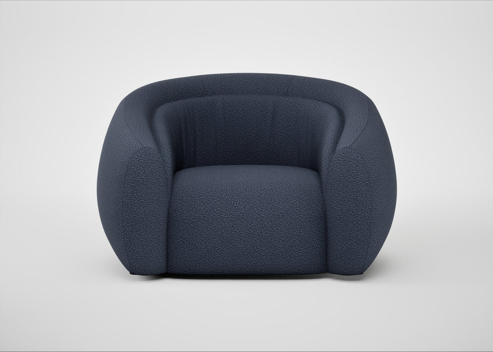 Flora Loveseat Loop Boucle Navy